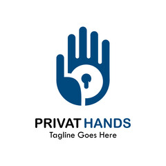 Privat hands logo template illustration