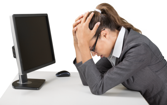 Portrait of a Desperate Businesswoman