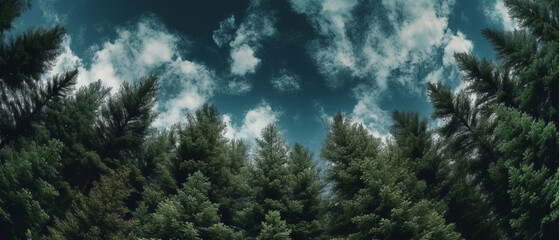 forest sky View Texture Background, Board, Poster, Banner Background Created with generative AI tools