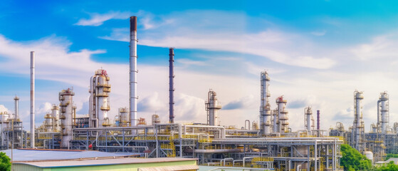 Fototapeta premium a oil refinery warehouse or company Created with generative AI tools