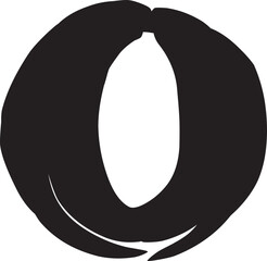 Alphabet burr letter, O capital alphabet.