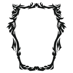 Hand drawn vintage border frame vector