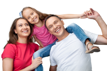 Portrait of Happy Family with Daughter