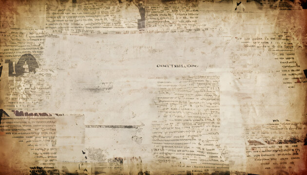 old paper background with paper, Newspaper paper grunge vintage old aged texture background