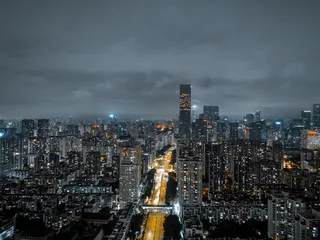Foto op Plexiglas Aerial photography of cities © yu