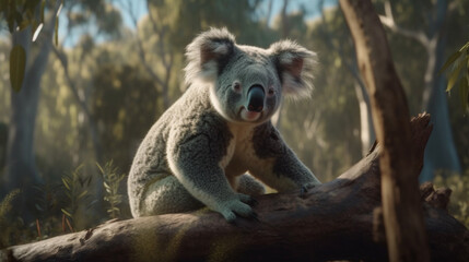 A cute koala. koala bear in the zoo