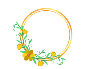 Frame Background with Flower Illustration
