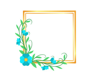 Flower Background with Frame Illustration
