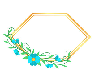 Frame Background with Flower Illustration
