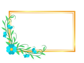 Frame Background with Floral Illustration