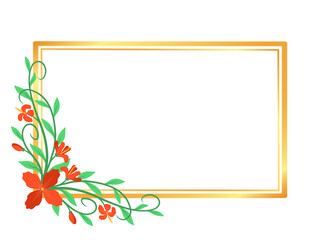 Flower Background with Frame Illustration
