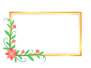 Frame Background with Floral Illustration