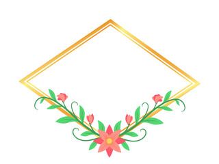 Frame Background with Floral Illustration