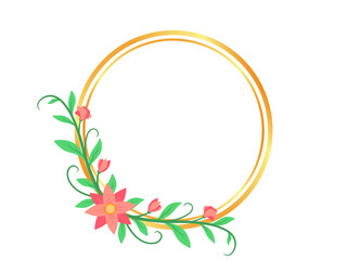 Frame Background with Floral Illustration
