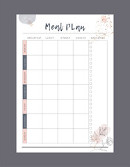 Meal planner. 