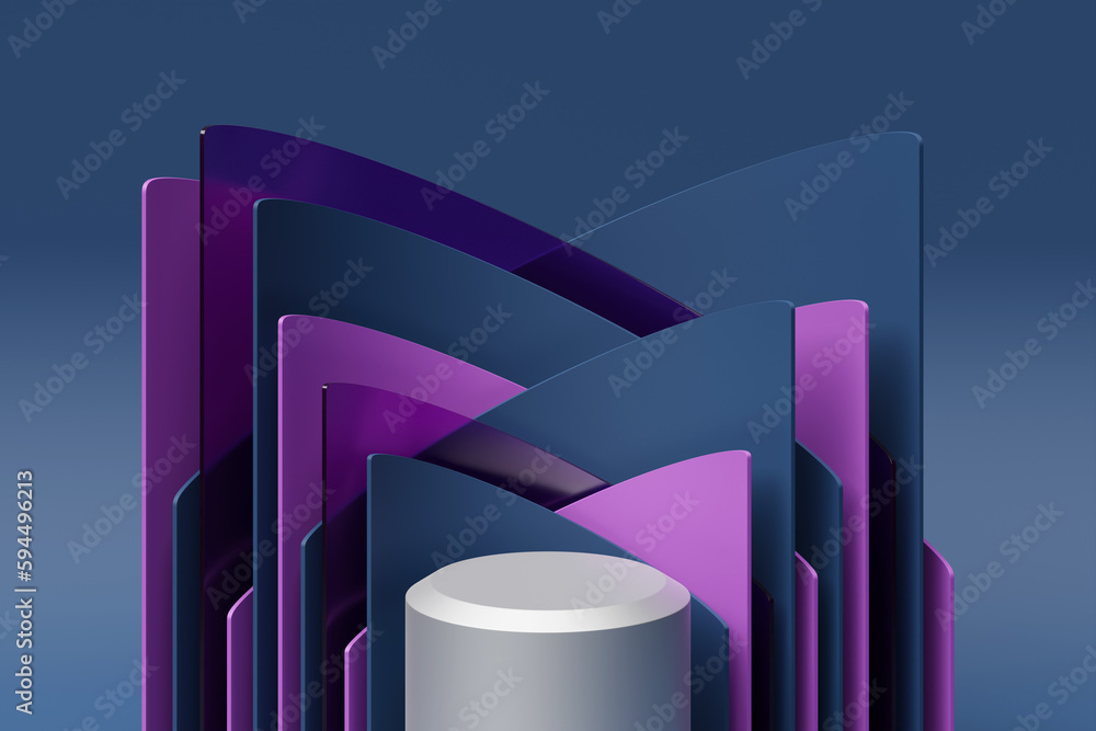 Aufkleber 3d background products display podium scene with geometric platform. backdrop background 3d render w