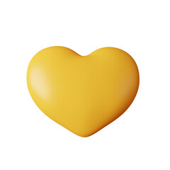 ぷっくりツヤツヤした黄色いハート