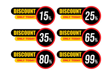 Discount Label Red Vector Eps 7