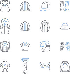 Trendy store line icons collection. Fashionable, Chic, Contemporary, Edgy, Modern, Stylish, Hip vector and linear illustration. Sophisticated,Sleek,Trending outline signs set