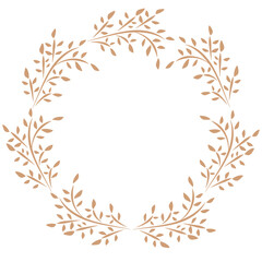Leaves wreath silhouette