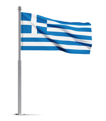 Greece flag isolated on white background. EPS10 vector
