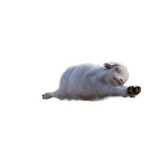 Fototapeta premium Goat baby character on transparent background. 3d rendering illustration for collage, clipart, composting, pose.