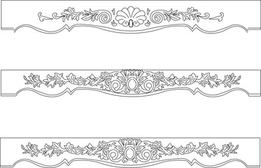 Classic ornament illustration vector sketch