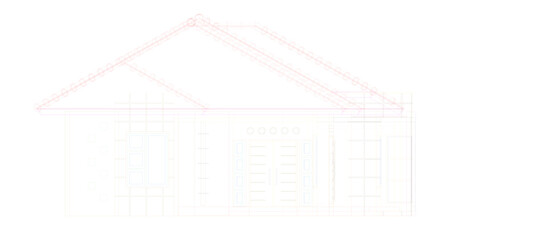 Simple tropical house design vector illustration sketch