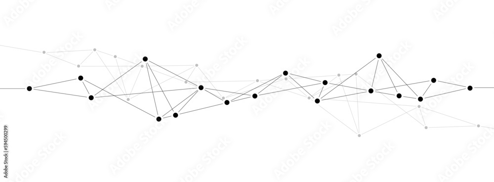 Poster Abstract plexus polygonal connect lines and dots technology background template.