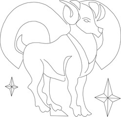Star horoscope zodiac symbol logo illustration vector sketch