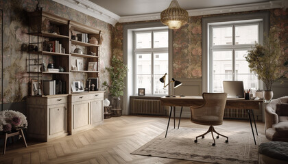 Fototapeta na wymiar Luxury home interior with modern elegant design generated by AI