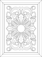 Vector illustration sketch of classic vintage roman ornate ornament
