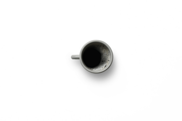 A cup of coffee isolated on white background, mockup collection with clipping path.