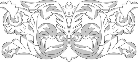 Fototapeta premium Vector illustration sketch of classic vintage roman ornate ornament
