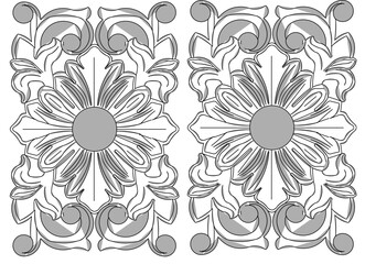 Vector illustration sketch of classic vintage roman ornate ornament