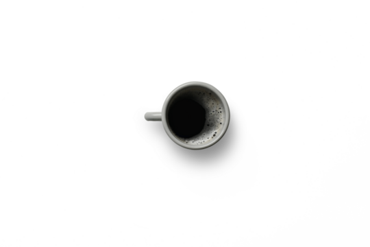 A cup of coffee isolated on white background, mockup collection with clipping path.