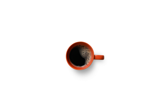 Orange coffee cup isolated on white background isolated, clipping path included.