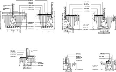 Vector sketch detailed illustration of classic gypsum profile