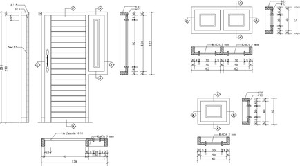 Vector sketch illustration of house door detail design