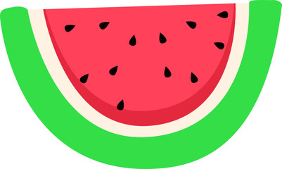 Cartoon fresh green watermelon. Sliced cocktail water melon fruit vector set. Illustration of watermelon freshness nature