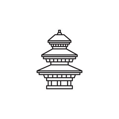 Fototapeta na wymiar nepal landmarks vector for website, UI Essential, symbol, presentation