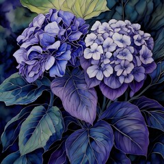 blue hydrangea flower