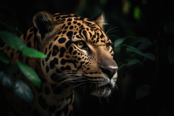 Obraz premium Close up Photograph of a leopard, ultra-detailed, high definition, Created with Generative AI