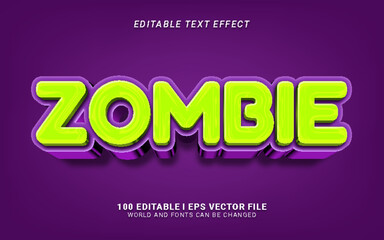 Fototapeta premium zombie editable text effect