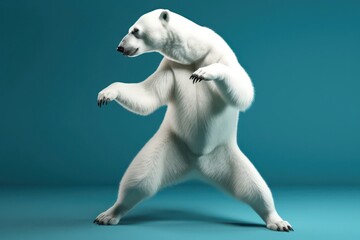 Polar Bear Music Dancer Showing Some Moves Generative AI