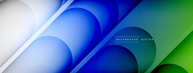 Light geometric abstract background with lines, circles