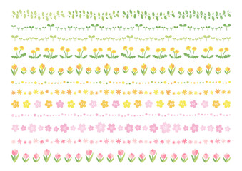 春の飾り罫セット