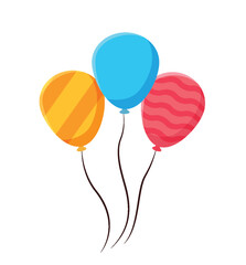 Colorful Balloons. Celebration Party Decorations vector illustration
