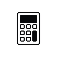 Calculator icon design with white background stock illustration