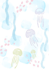 可愛いクラゲの海